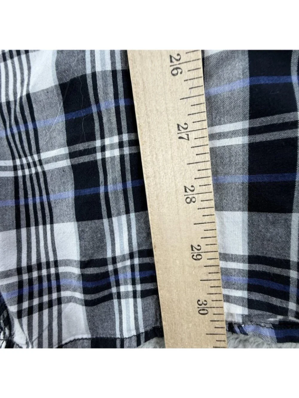 True Religion Shirt Mens 2XL Blue Plaid Pearl Snap Long Sleeve Western Pockets